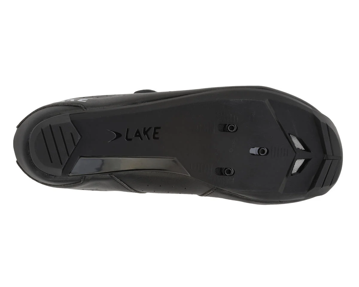 Lake Cycling CX178 Road Shoes (Black/Silver) (41)